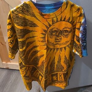 Liquid Blue Sun And Moon Shirt